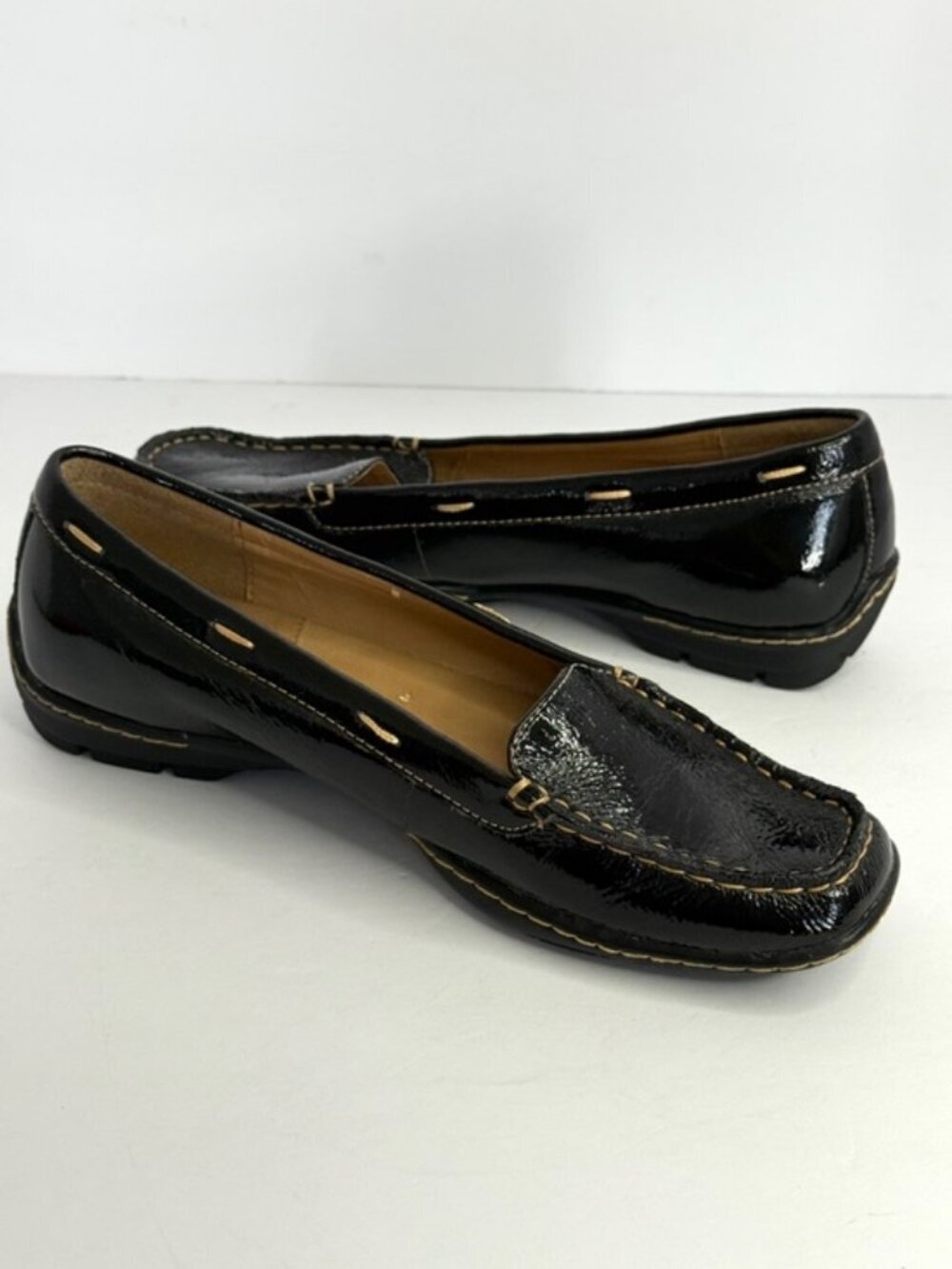 Bjordnal Blythe Women's Black Patent Slip-On Loafers Size 8M